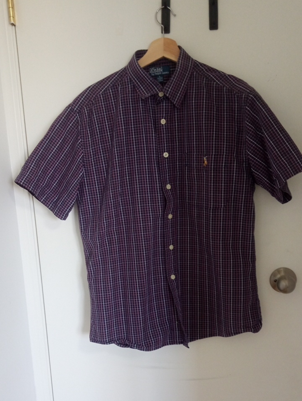 Polo by Ralph Lauren Purple Plaid Short-Sleeve Button-Up Shirt